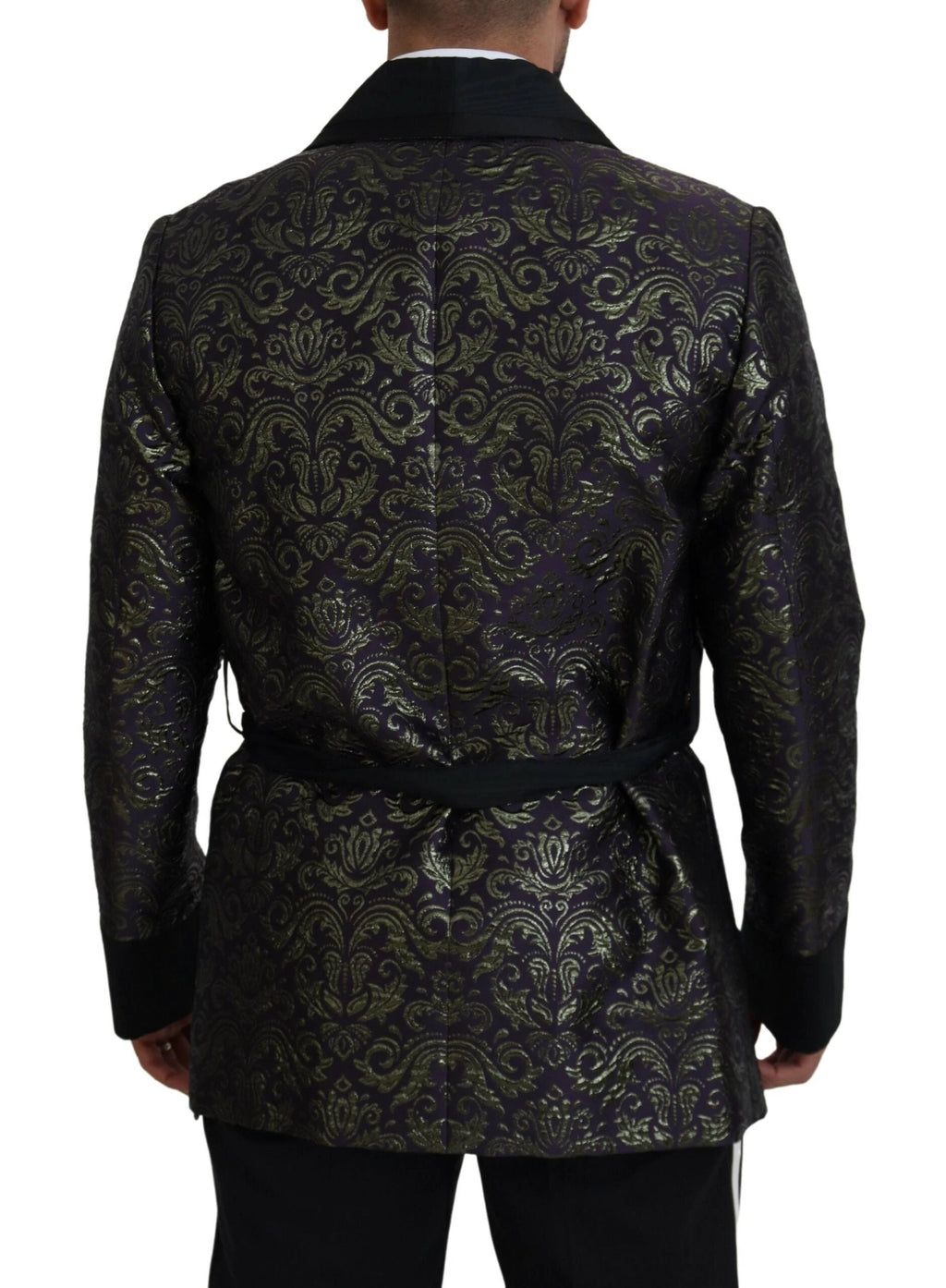 Dolce & Gabbana Gold Purple Baroque Jacket Blazer Robe by Dolce & Gabbana