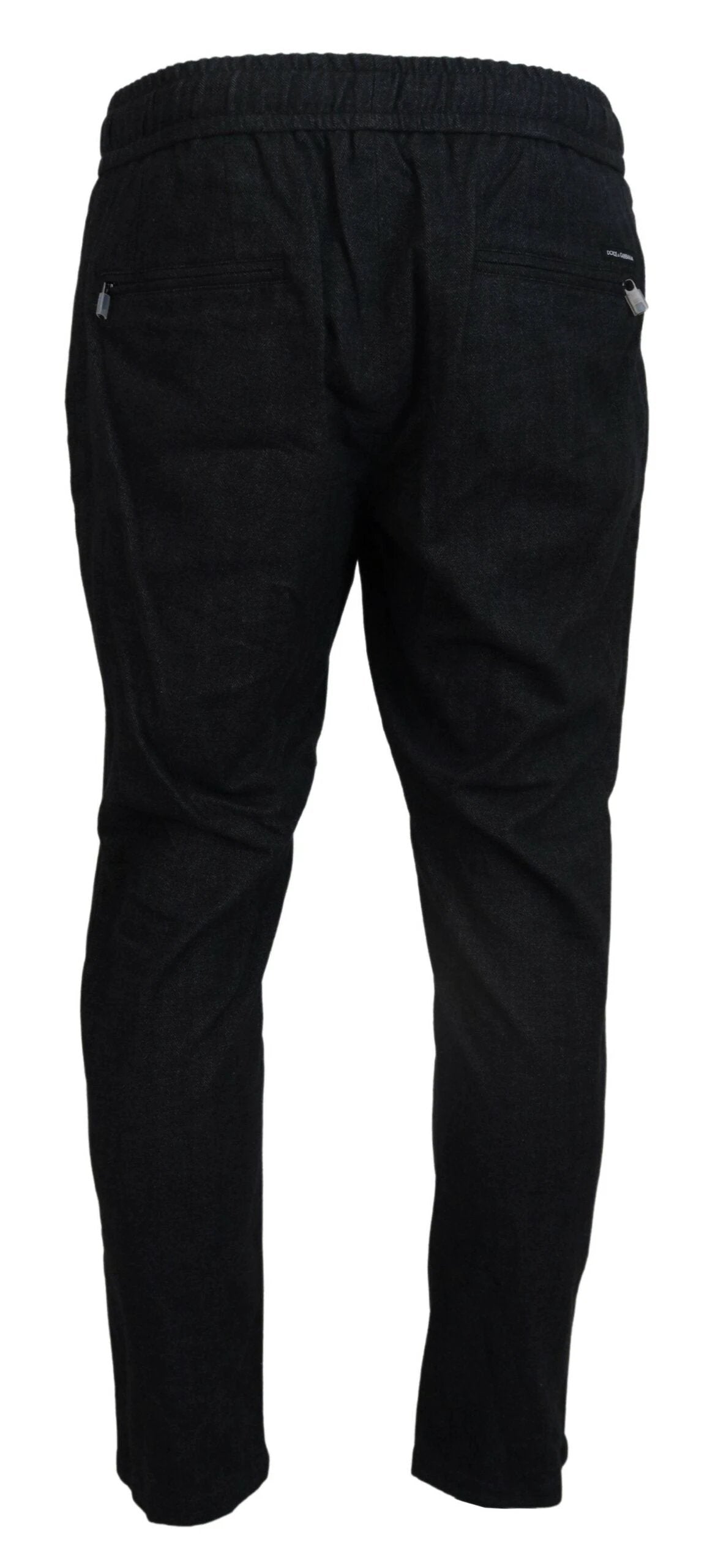 Dolce & Gabbana Grey Cotton Tapered Cotton Pants by Dolce & Gabbana