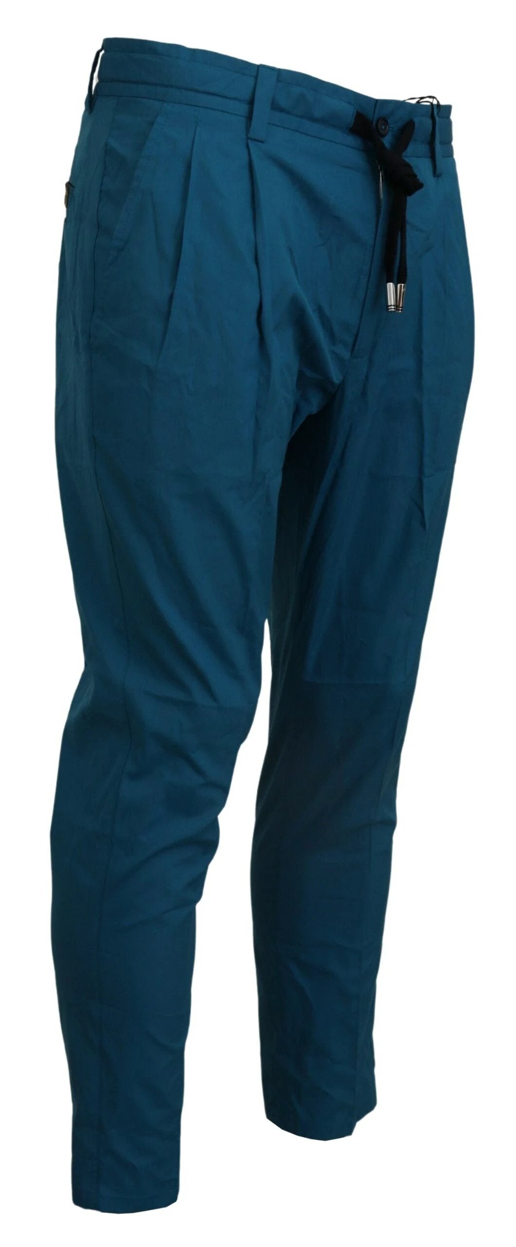 Dolce & Gabbana Blue Cotton Chinos Trousers Pants by Dolce & Gabbana