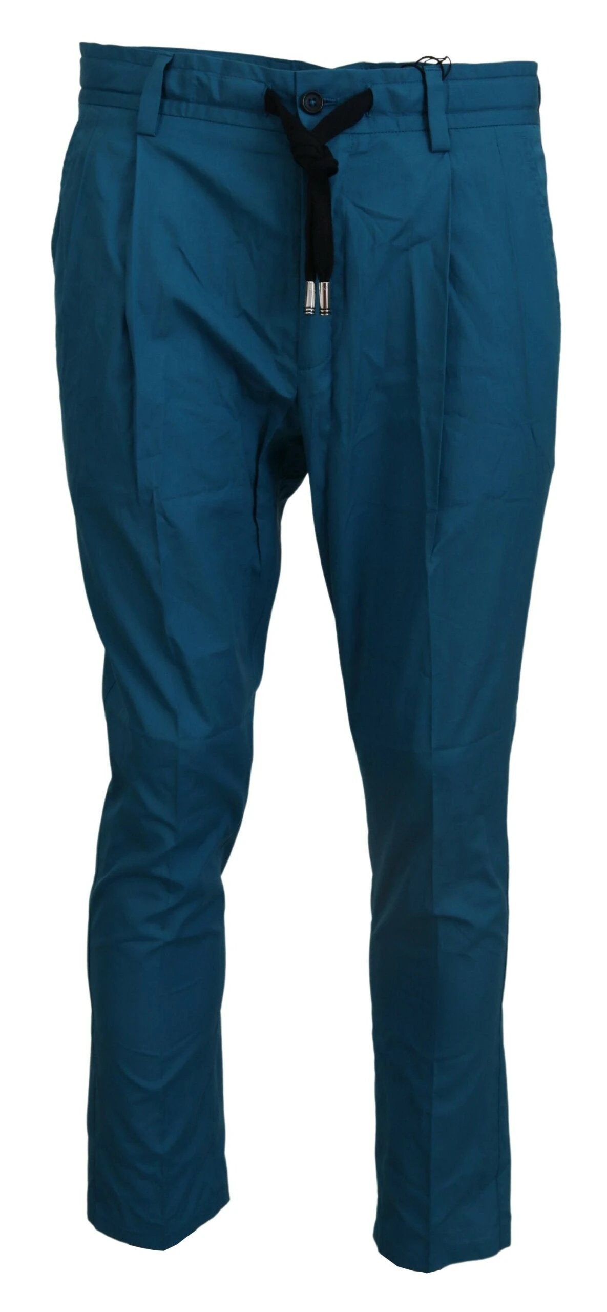 Dolce & Gabbana Blue Cotton Chinos Trousers Pants by Dolce & Gabbana