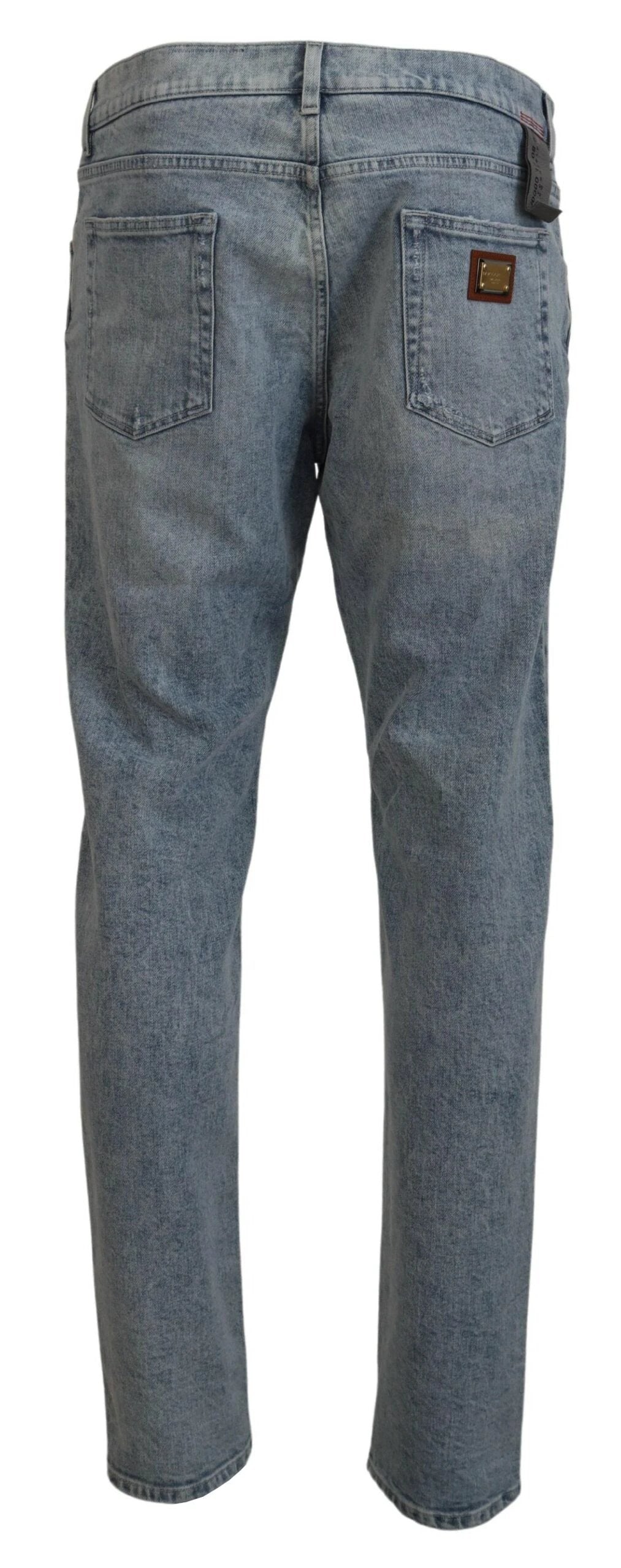 Dolce & Gabbana Blue Wash Slim Fit Cotton Denim Jeans by Dolce & Gabbana