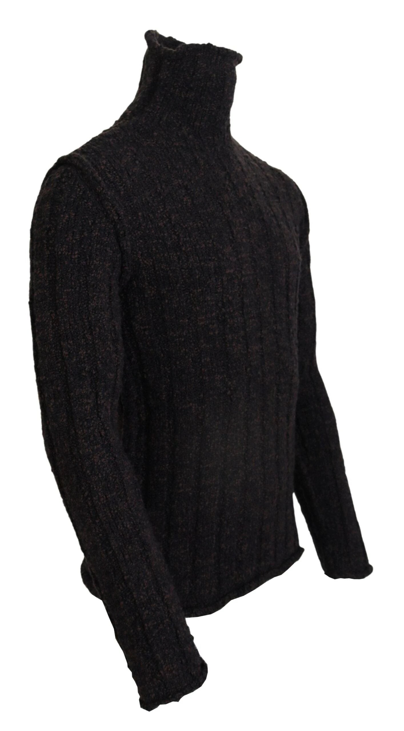 Dolce & Gabbana Brown Wool Knit Turtleneck Pullover Sweater by Dolce & Gabbana