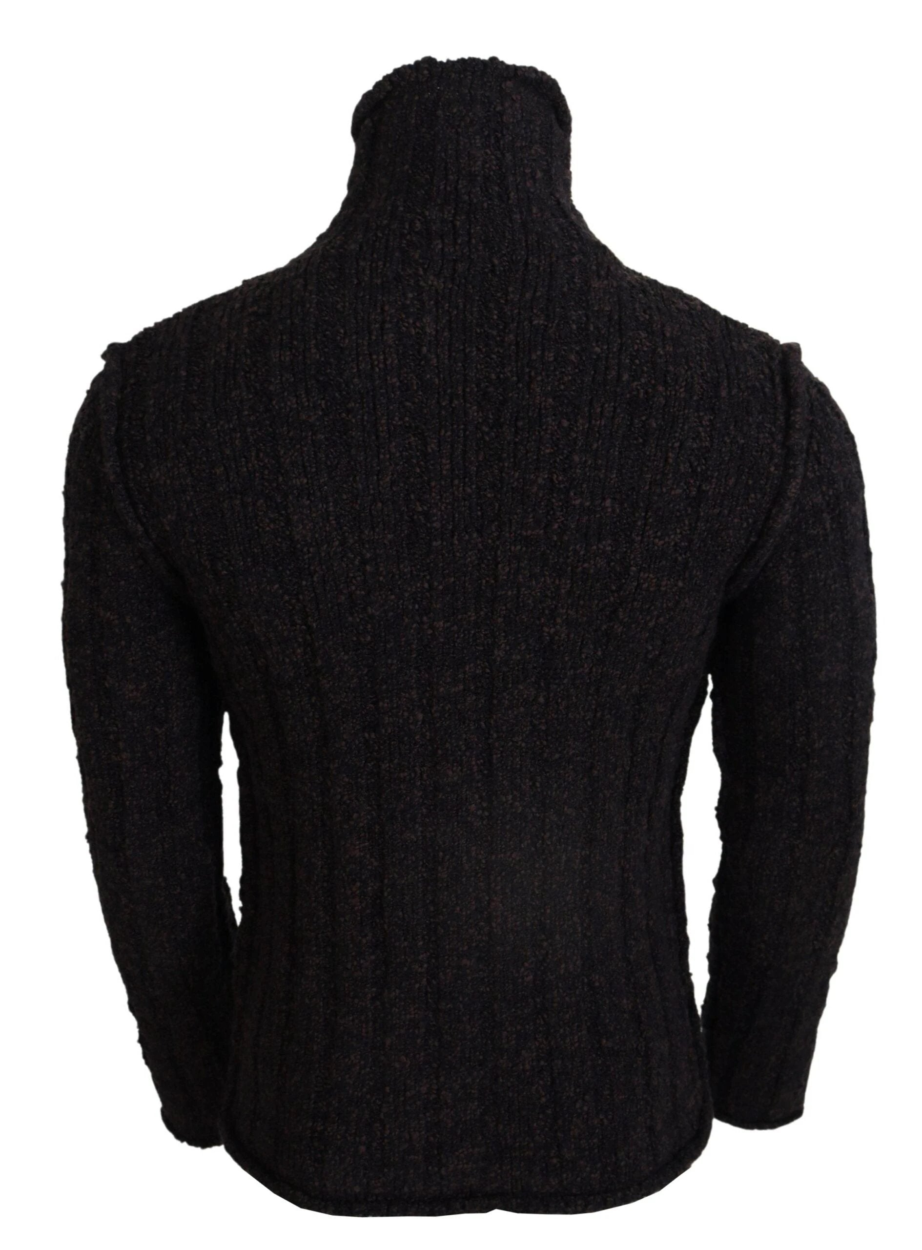 Dolce & Gabbana Brown Wool Knit Turtleneck Pullover Sweater by Dolce & Gabbana