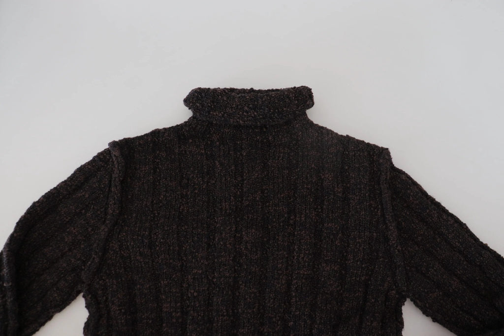 Dolce & Gabbana Brown Wool Knit Turtleneck Pullover Sweater by Dolce & Gabbana