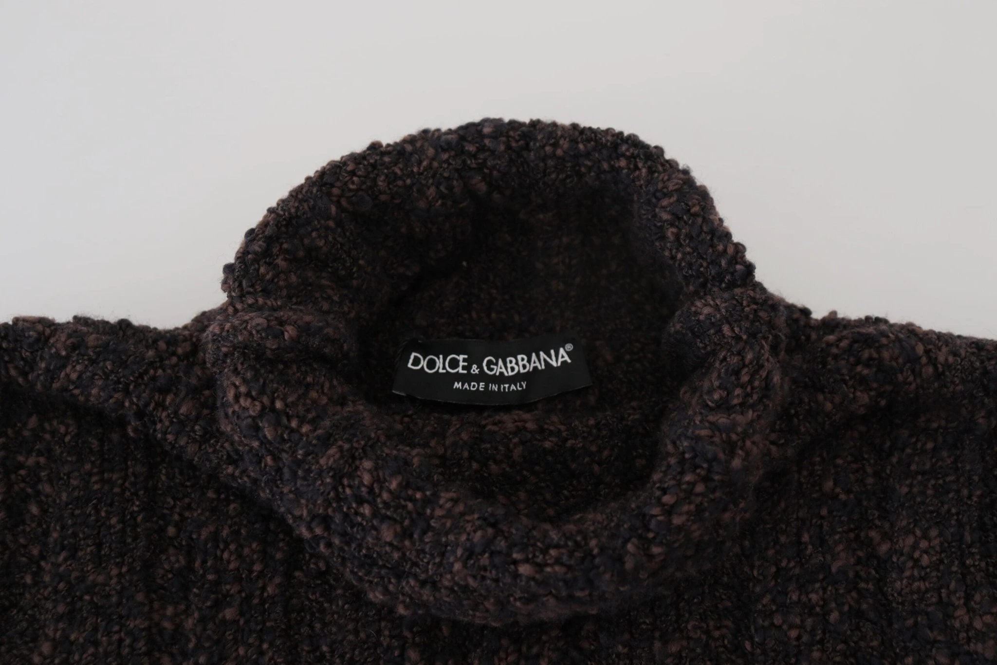 Dolce & Gabbana Brown Wool Knit Turtleneck Pullover Sweater by Dolce & Gabbana