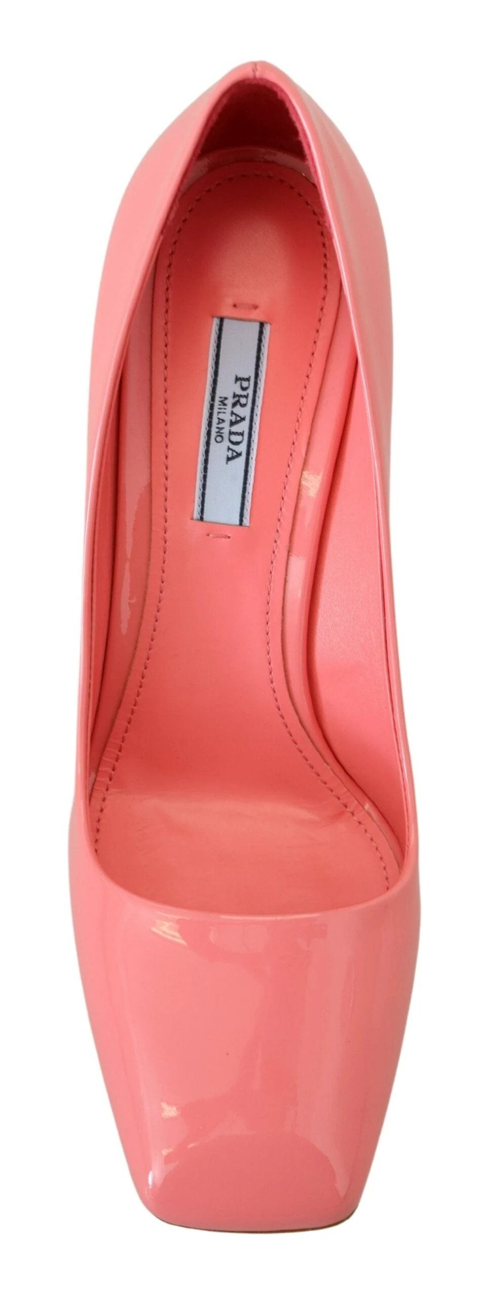 Prada Pink Patent Leather Block Heels Pumps Classic by Prada
