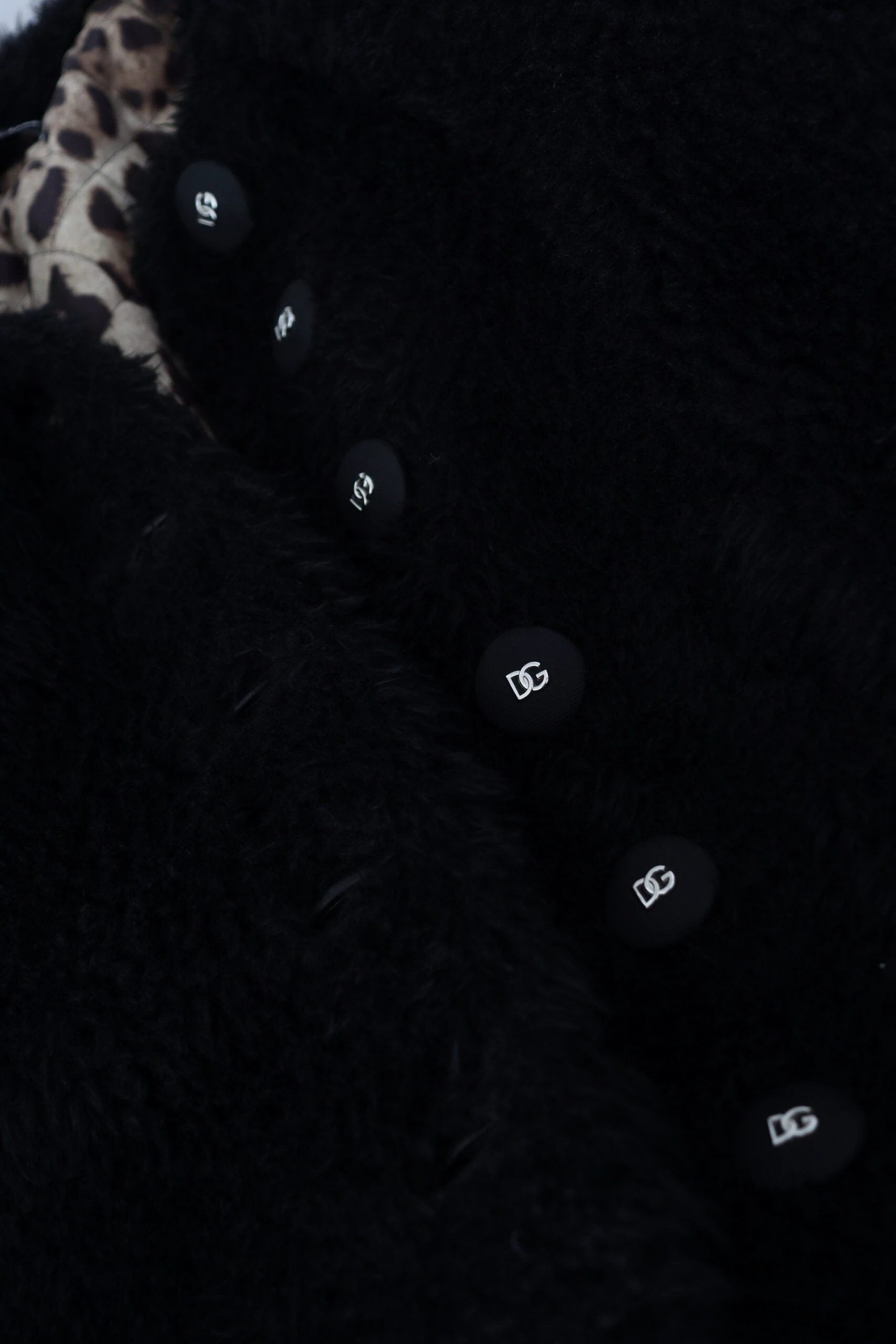 Dolce & Gabbana Black Cashmere Blend Faux Fur Coat Jacket by Dolce & Gabbana