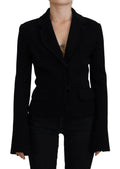 Dolce & Gabbana Black Button Cardigan Blazer Viscose Jacket by Dolce & Gabbana