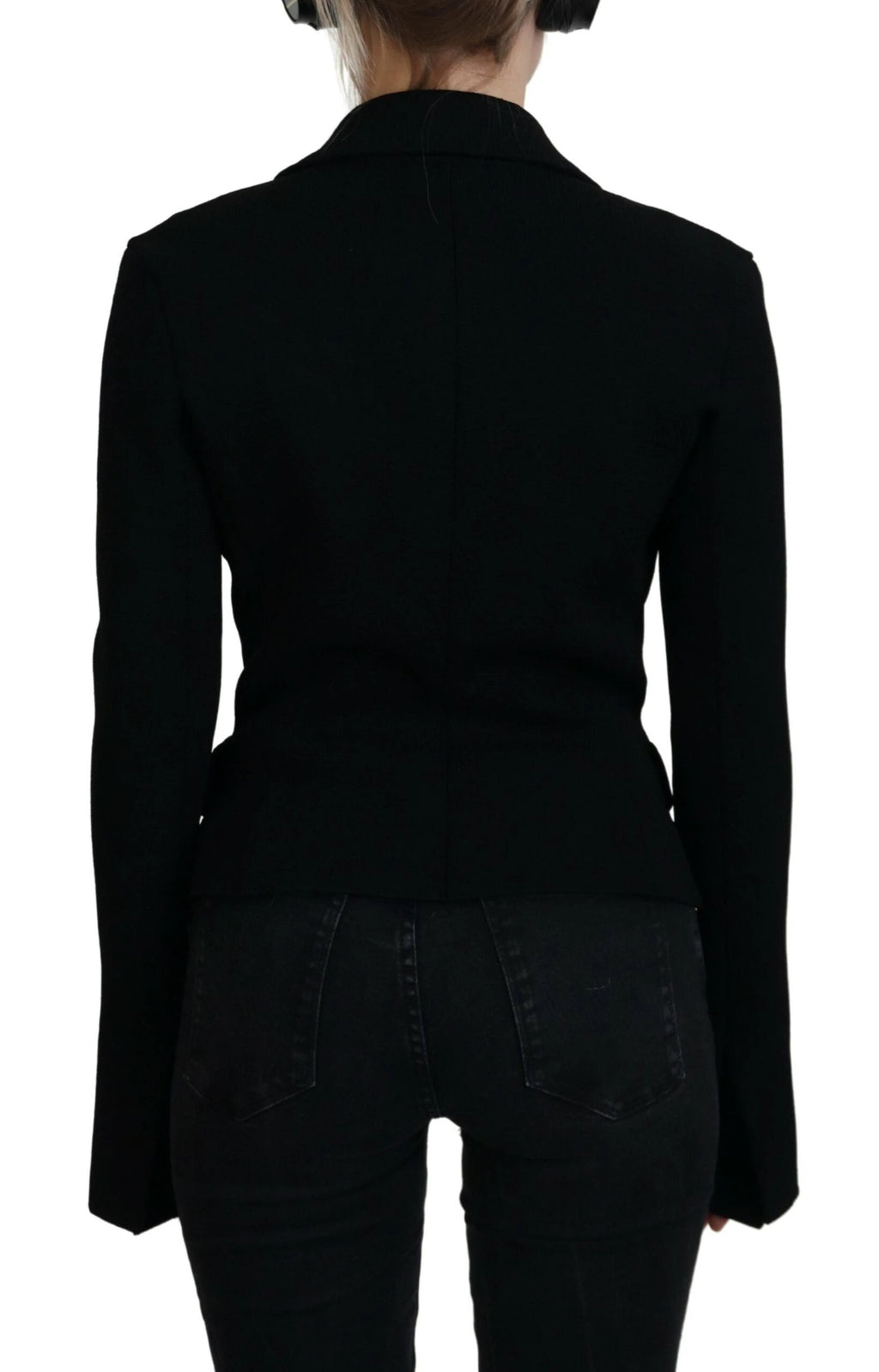 Dolce & Gabbana Black Button Cardigan Blazer Viscose Jacket by Dolce & Gabbana
