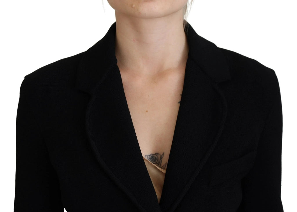 Dolce & Gabbana Black Button Cardigan Blazer Viscose Jacket by Dolce & Gabbana
