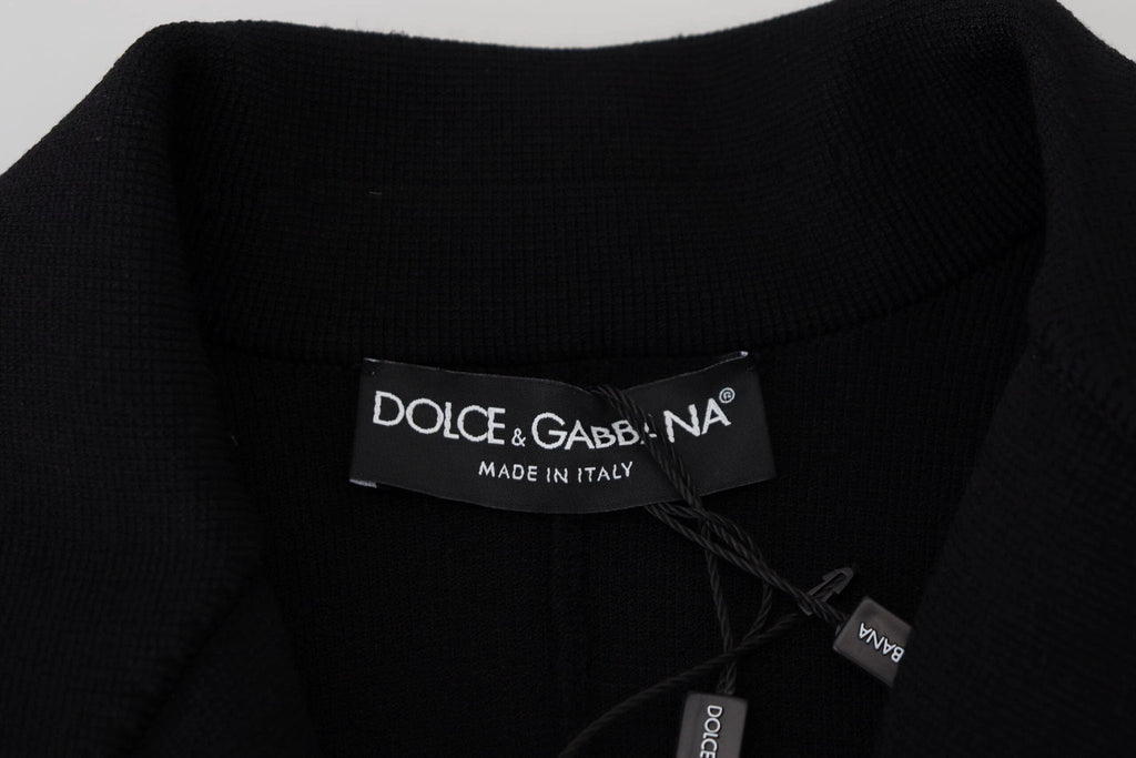 Dolce & Gabbana Black Button Cardigan Blazer Viscose Jacket by Dolce & Gabbana