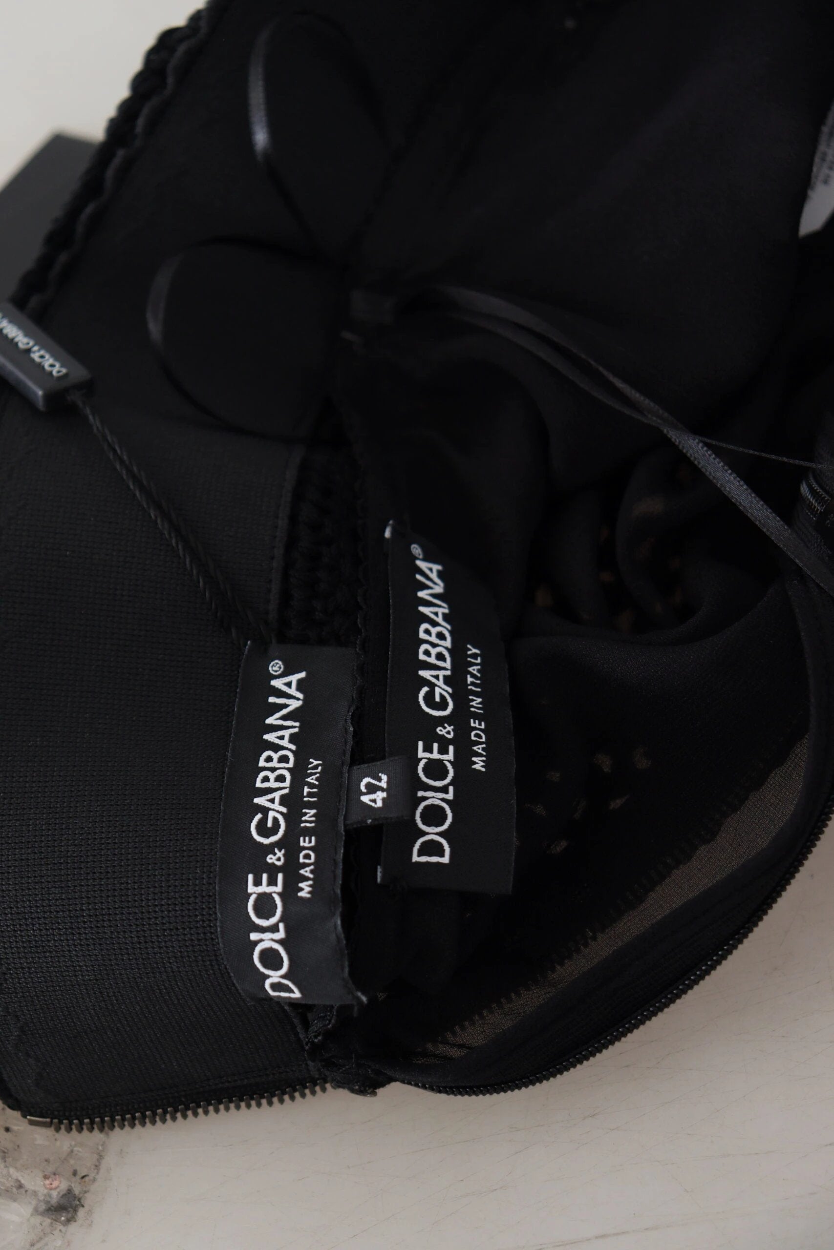 Dolce & Gabbana Black Knitted Cotton High Waist Mermaid Skirt by Dolce & Gabbana