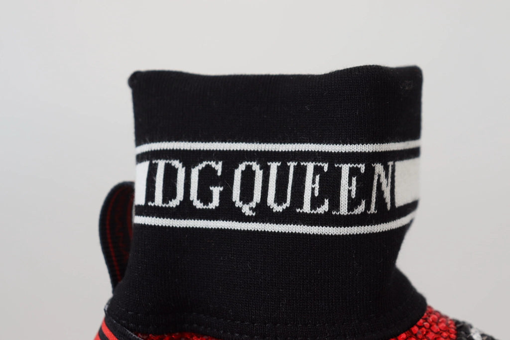 Dolce & Gabbana Red Bling Sorrento Sneakers Socks Shoes by Dolce & Gabbana