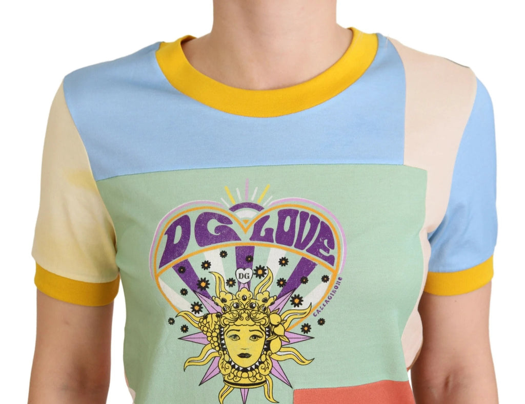 Dolce & Gabbana Multicolor Cotton DG Love Patchwork by Dolce & Gabbana