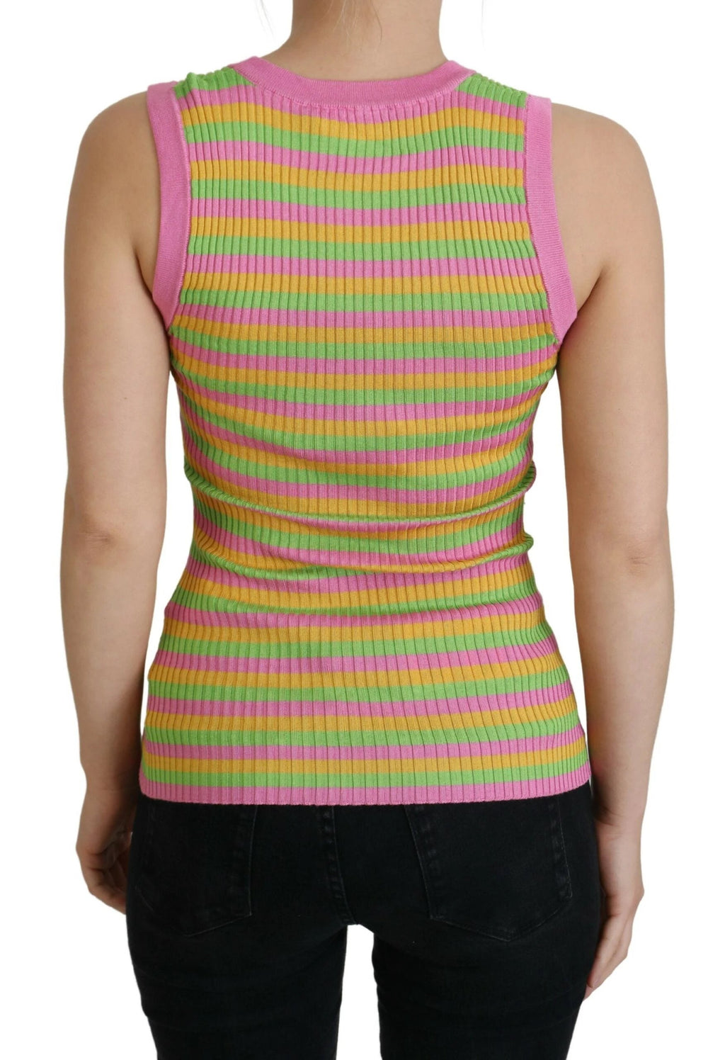 Dolce & Gabbana Multicolor Silk Vest Pullover Tank Top by Dolce & Gabbana