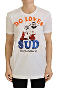 Dolce & Gabbana White Cotton DG Loves SUD T-shirt by Dolce & Gabbana