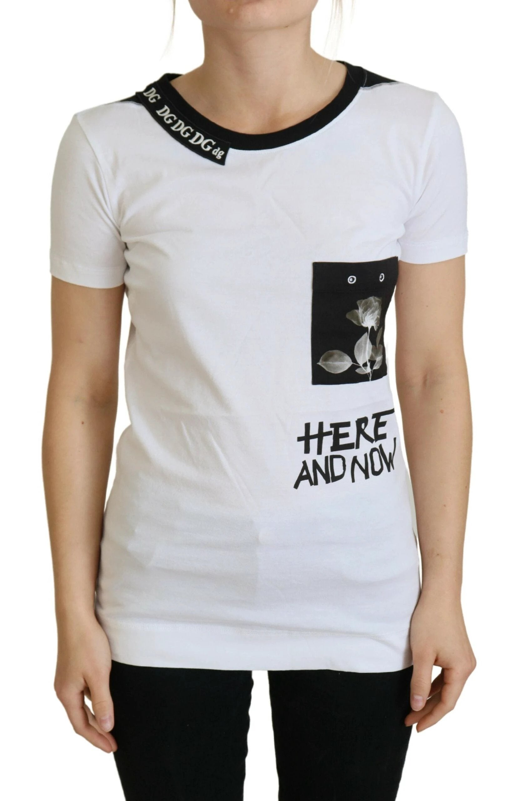 Dolce & Gabbana White Cotton T-shirt Crewneck T-shirt by Dolce & Gabbana