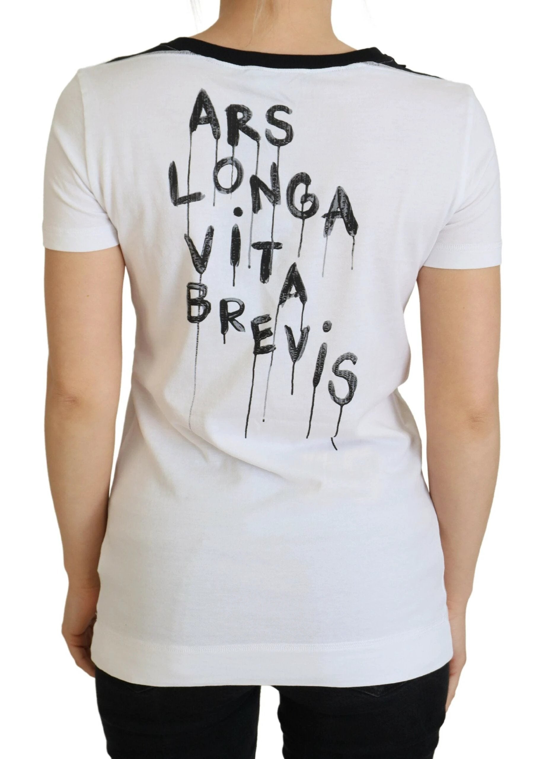 Dolce & Gabbana White Cotton T-shirt Crewneck T-shirt by Dolce & Gabbana