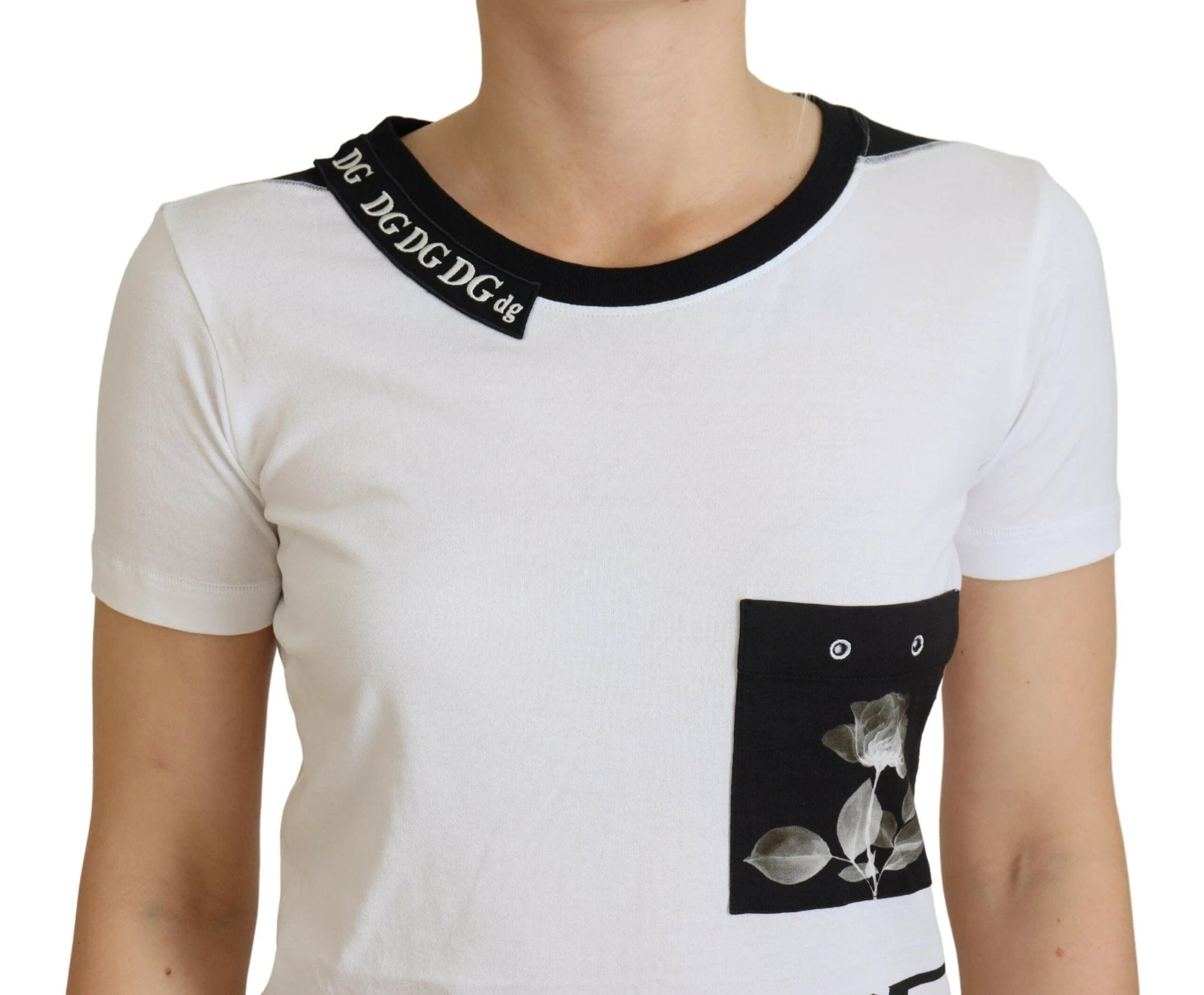 Dolce & Gabbana White Cotton T-shirt Crewneck T-shirt by Dolce & Gabbana