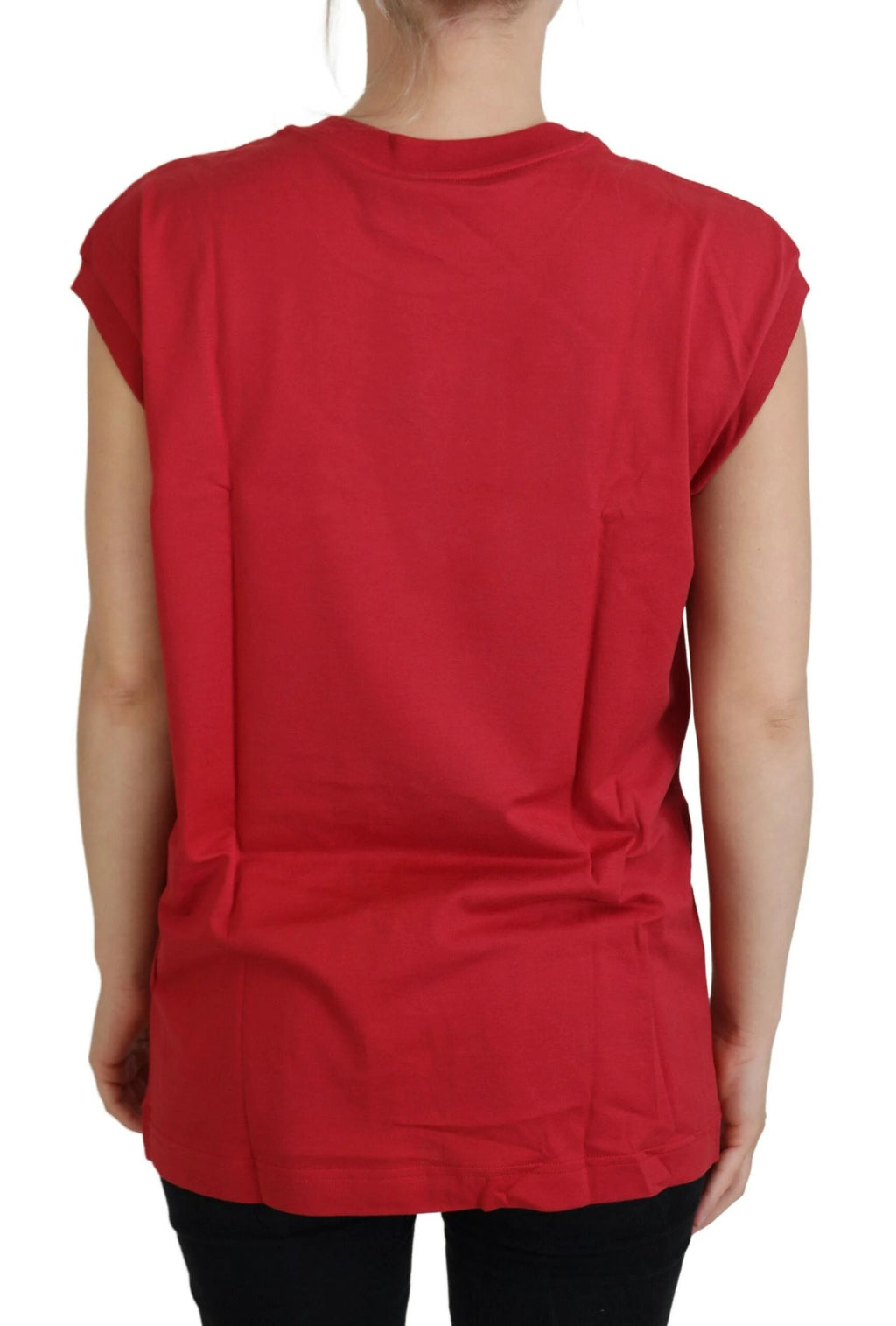 Dolce & Gabbana Red Cotton DG Logo Tank Top T-shirt by Dolce & Gabbana