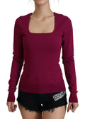 Dolce & Gabbana Multicolor Viscose Square Neck Pullover Sweater by Dolce & Gabbana