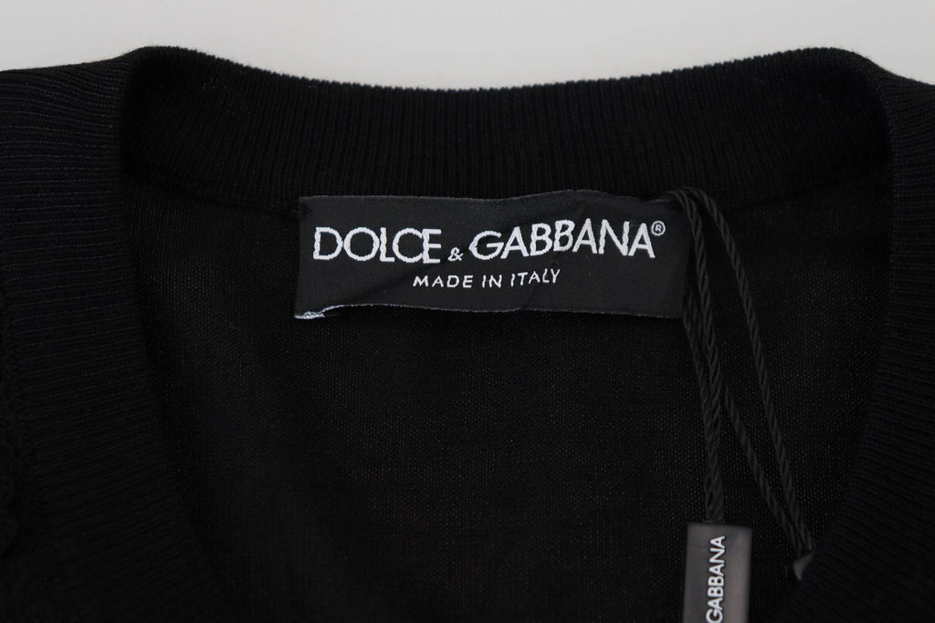 Dolce & Gabbana Black Floral Lace Button Cardigan Sweater by Dolce & Gabbana