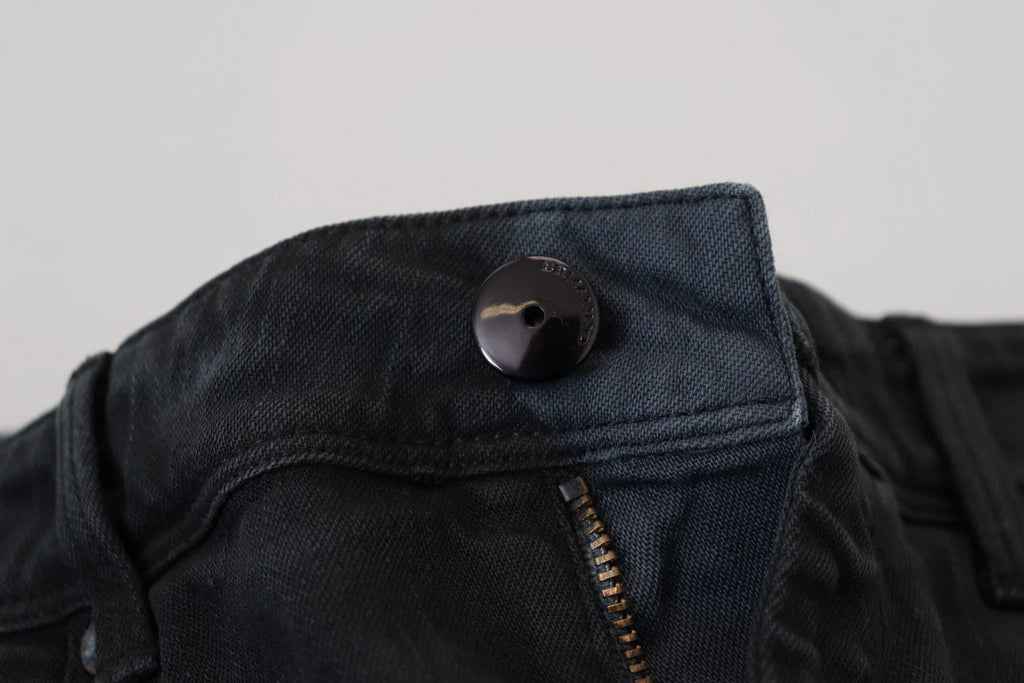 Ermanno Scervino Black Cotton Slim Fit Women Denim Jeans by Ermanno Scervino