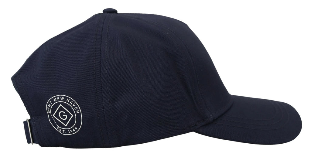 Gant Blue Cotton Logo Print Baseball Cap Casual Hat by Gant