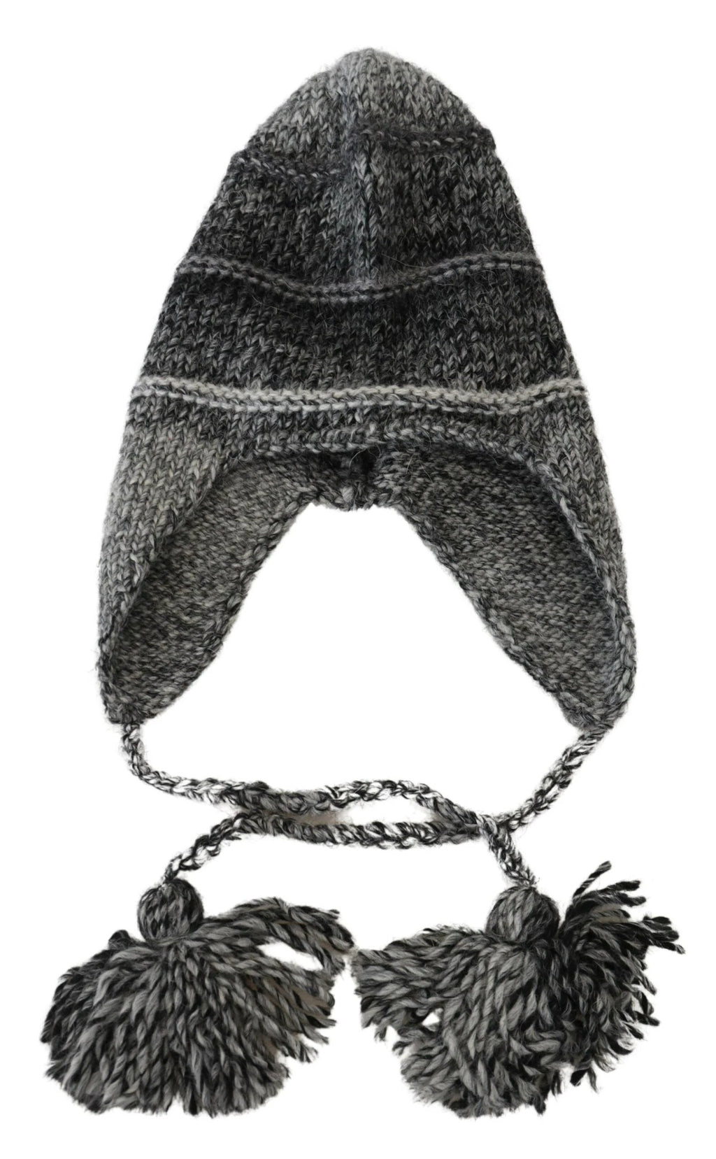 Dolce & Gabbana Gray Warm Fleece Ear Flaps Knit Beanie Hat by Dolce & Gabbana