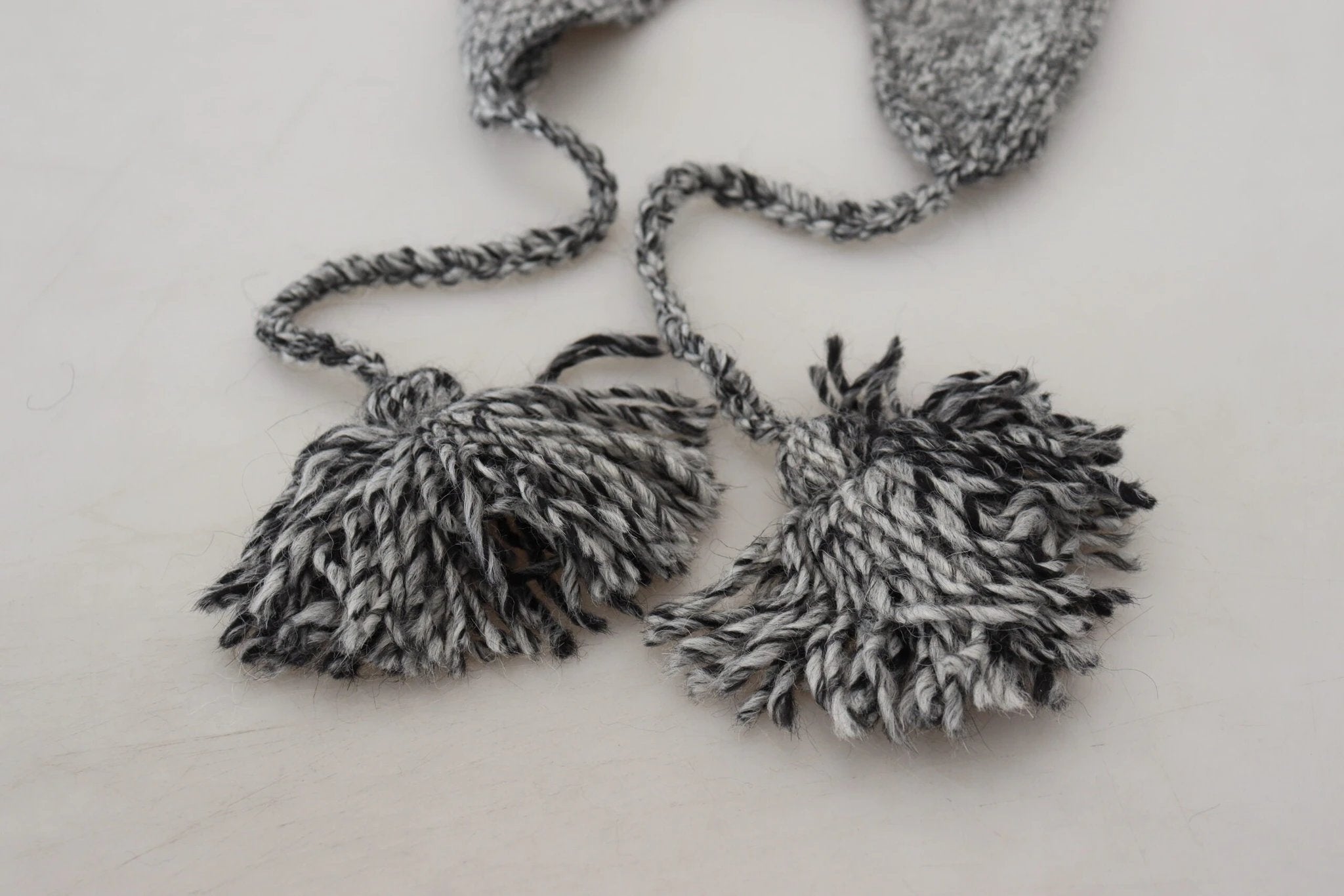 Dolce & Gabbana Gray Warm Fleece Ear Flaps Knit Beanie Hat by Dolce & Gabbana