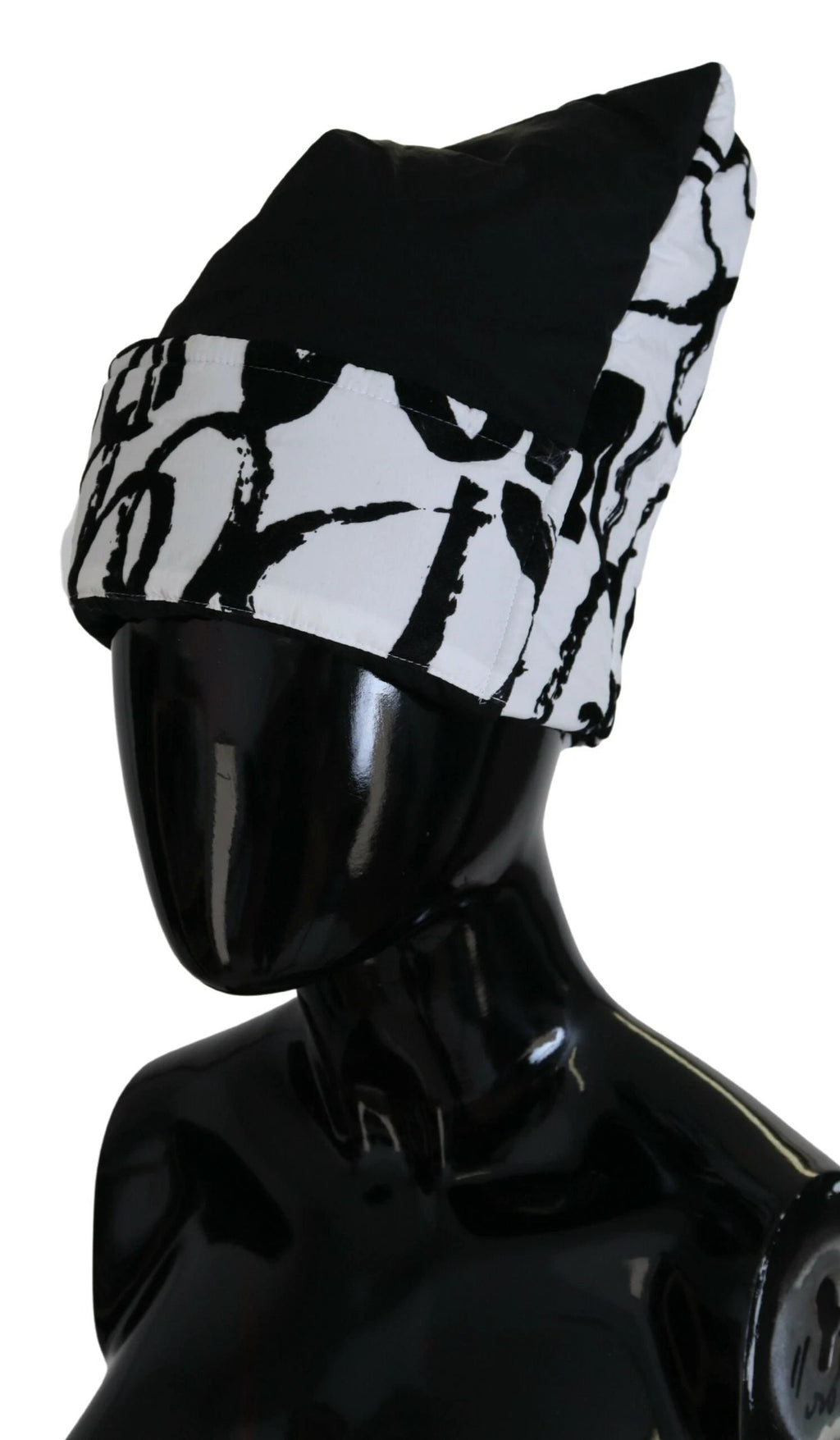 Dolce & Gabbana White Printed Nylon Women Winter Beanie Cap Hat by Dolce & Gabbana