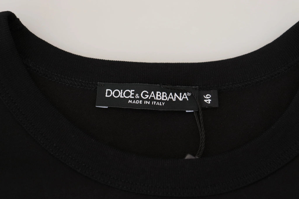 Dolce & Gabbana Black Sneak Peek Cotton Short Sleeve T-shirt by Dolce & Gabbana