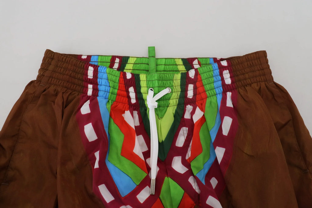 Dsquared² Multicolor Printed Men Beachwear Shorts Swimwear by Dsquared²