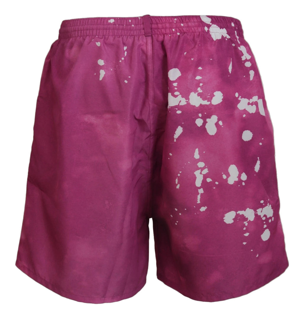 Dsquared² Pink Tie Dye Logo Men Beachwear Shorts Swimwear by Dsquared²