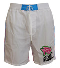 Dsquared² White Pink Logo Print Men Beachwear Shorts Swimwear by Dsquared²