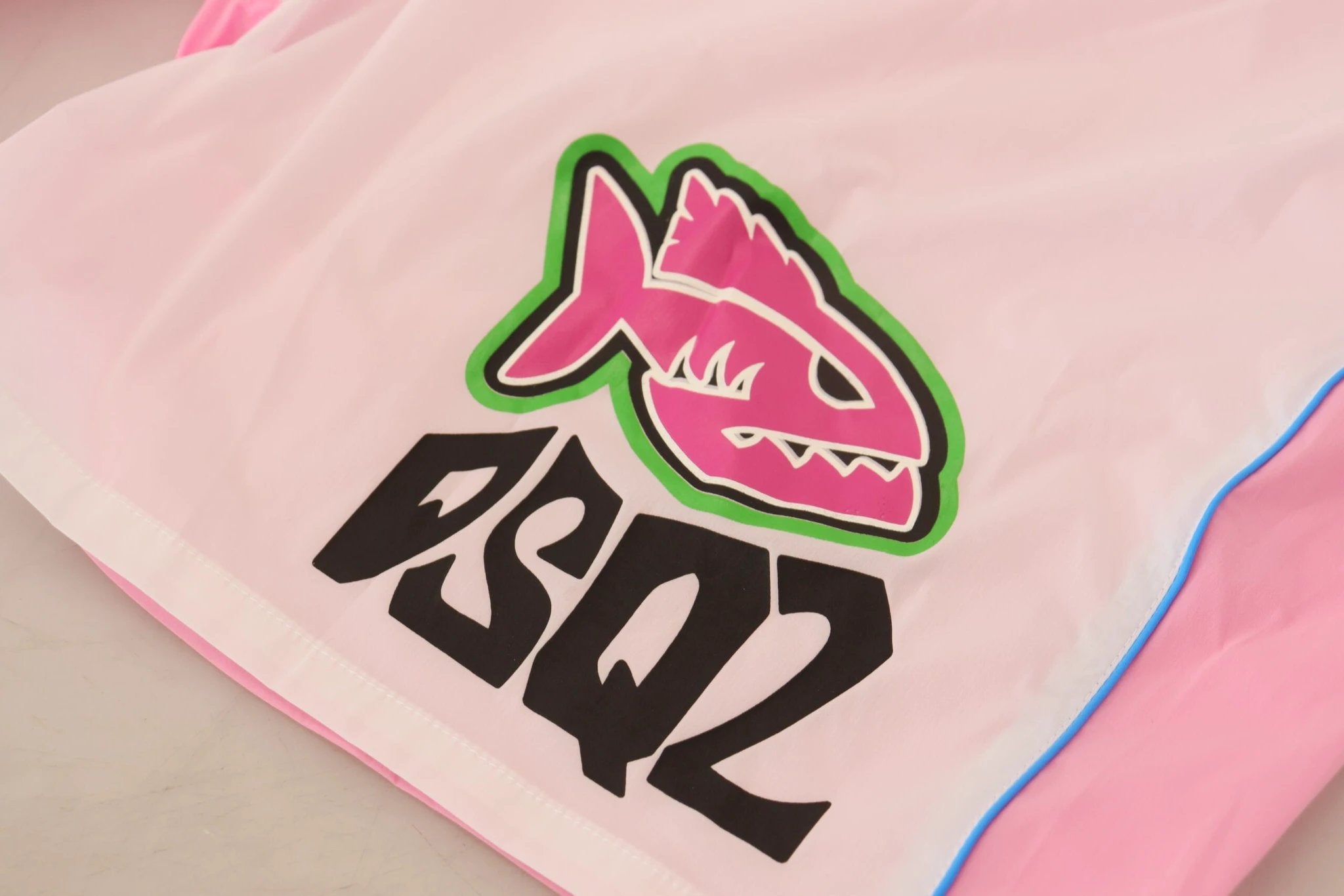 Dsquared² White Pink Logo Print Men Beachwear Shorts Swimwear by Dsquared²