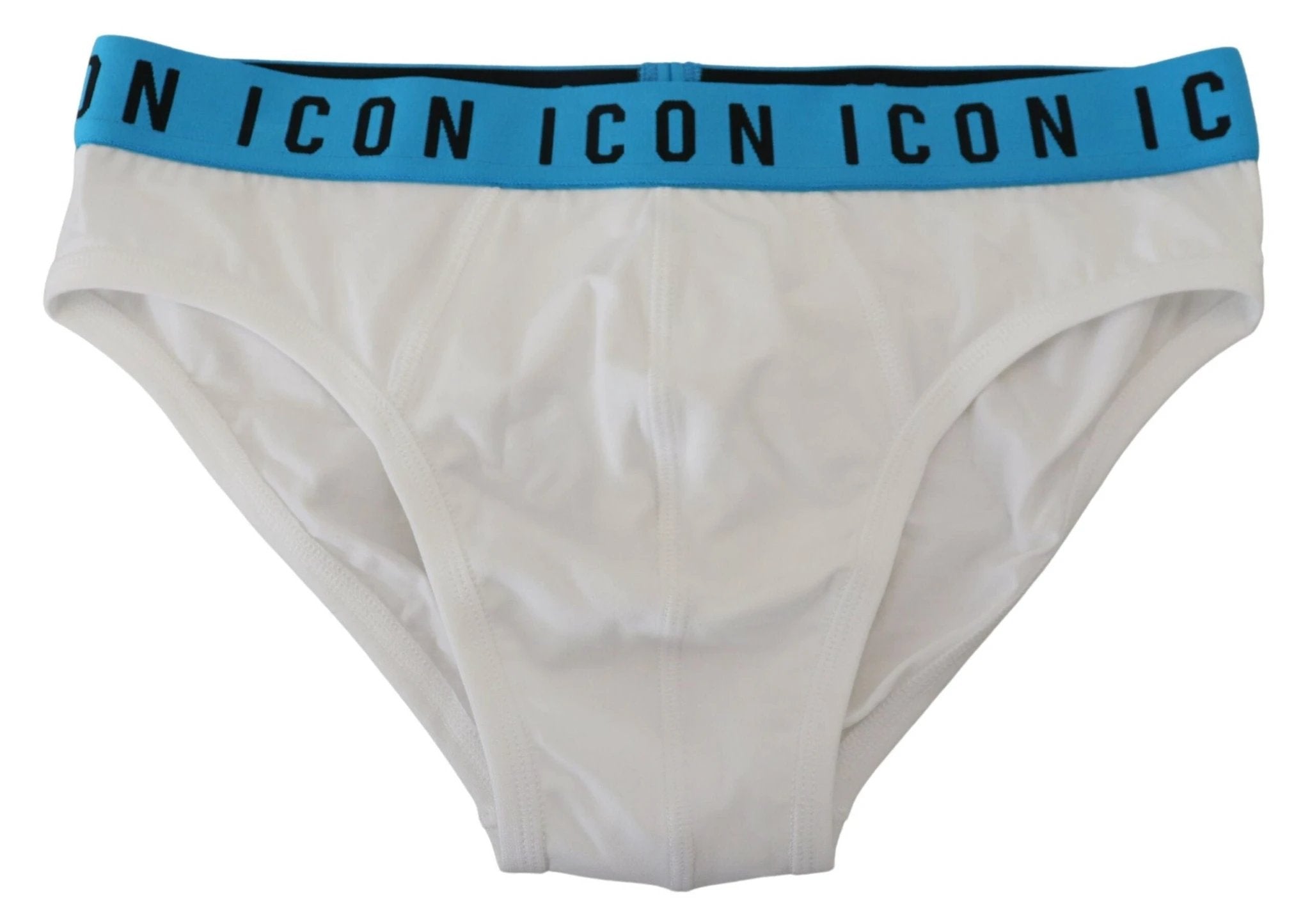 Dsquared² White Icon Logo Cotton Stretch Men Brief Underwear by Dsquared²