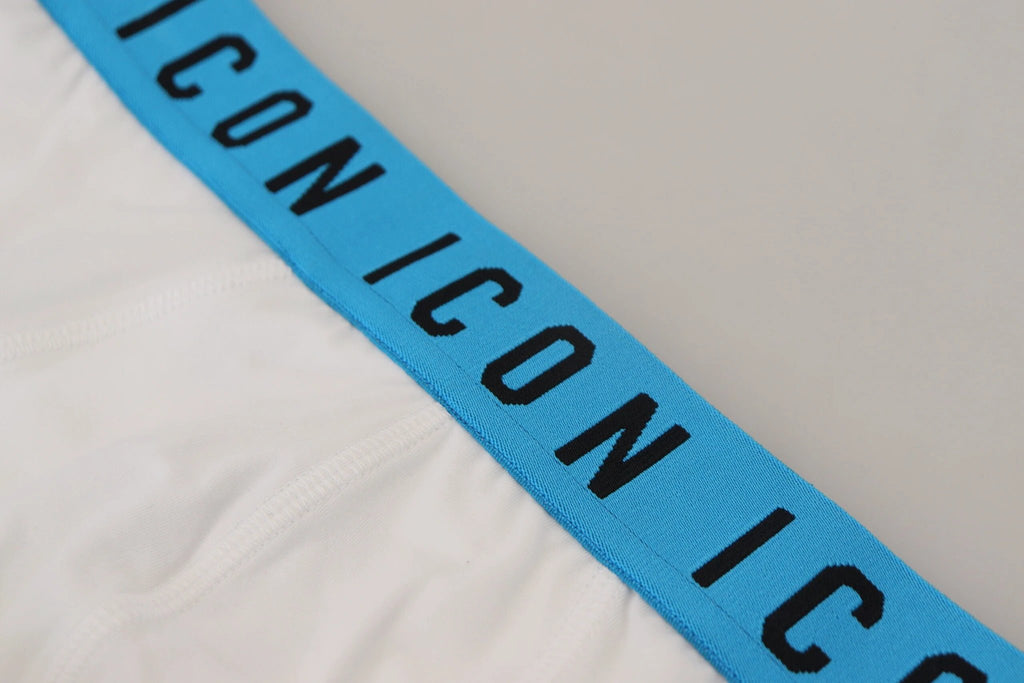 Dsquared² White Icon Logo Cotton Stretch Men Brief Underwear by Dsquared²