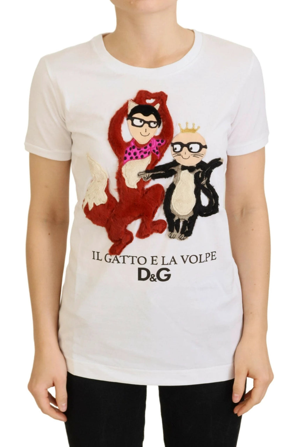 Dolce & Gabbana T-shirt Top White Textured Short Sleeve by Dolce & Gabbana