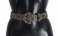 Dolce & Gabbana Multicolor Wide Crystal Buckle Sequined Belt by Dolce & Gabbana