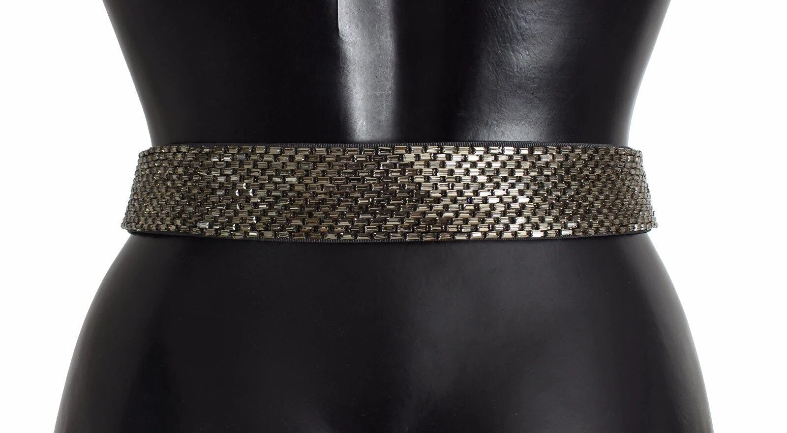 Dolce & Gabbana Multicolor Wide Crystal Buckle Sequined Belt by Dolce & Gabbana
