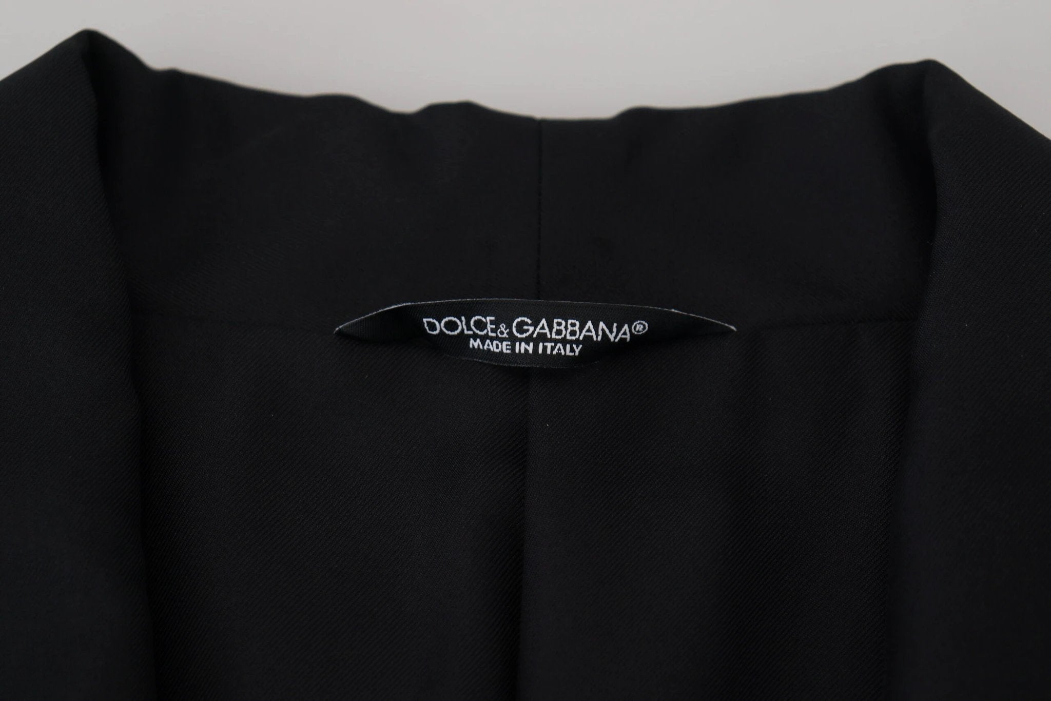 Dolce & Gabbana Black Robe Striped DG Patch Jacket Men Blazer by Dolce & Gabbana