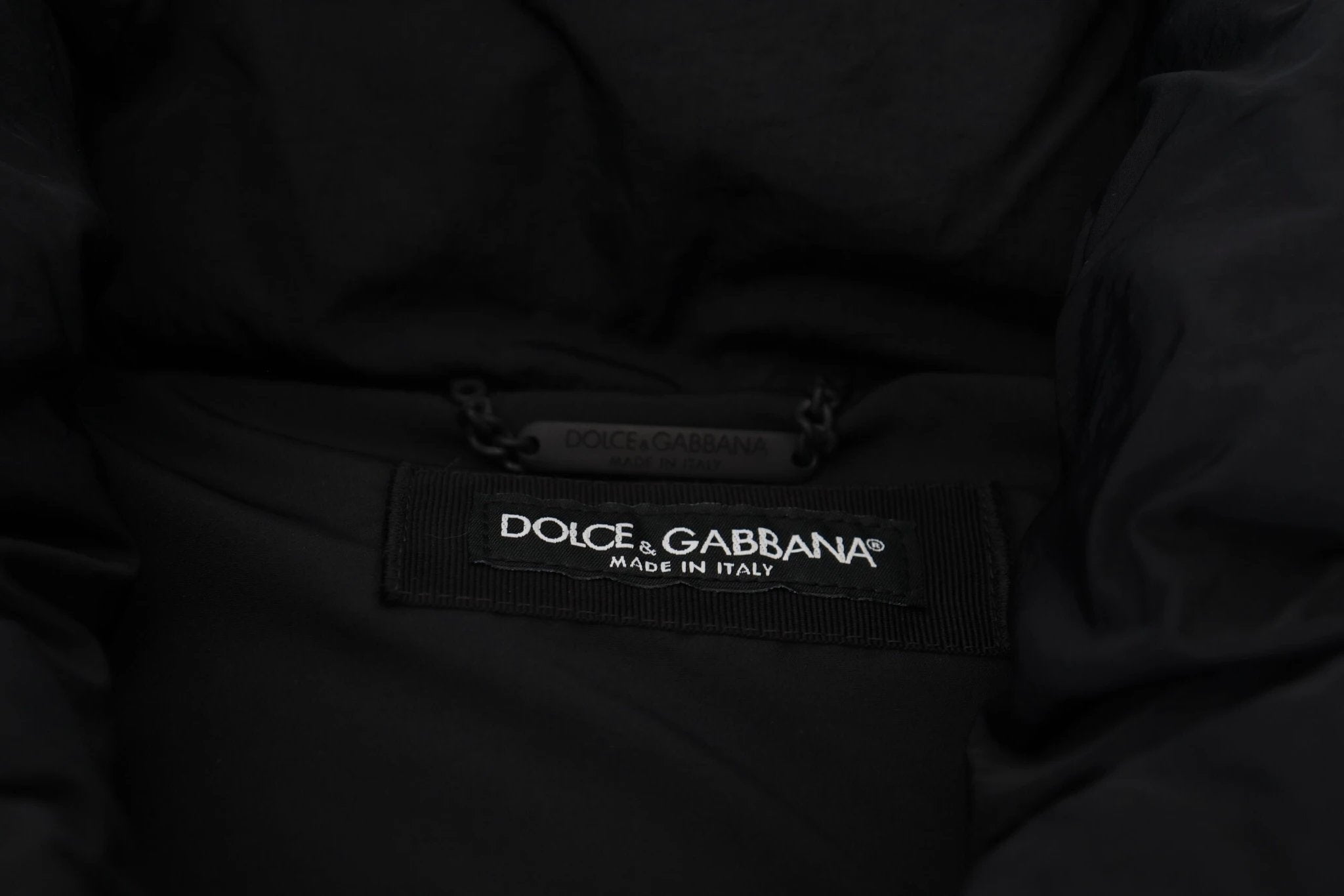 Dolce & Gabbana Black Sleeveless DG Metal Embellishment Jacket by Dolce & Gabbana