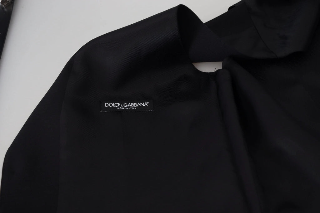 Dolce & Gabbana Black Virgin Wool Waistcoat Formal Vest by Dolce & Gabbana
