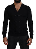Dolce & Gabbana Black Cashmere Button Down Cardigan Sweater by Dolce & Gabbana