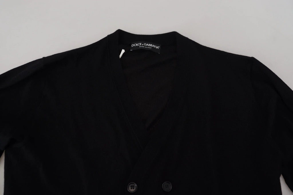 Dolce & Gabbana Black Cashmere Button Down Cardigan Sweater by Dolce & Gabbana