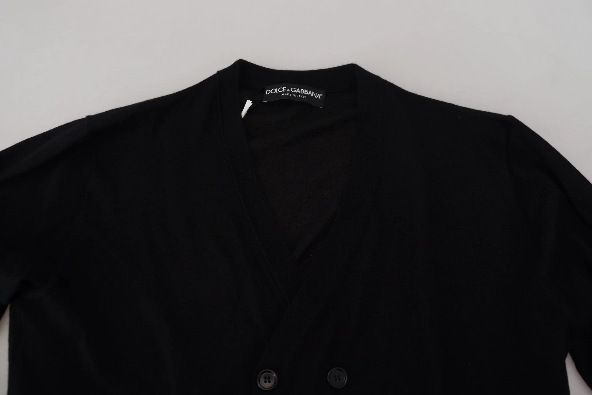 Dolce & Gabbana Black Cashmere Button Down Cardigan Sweater by Dolce & Gabbana