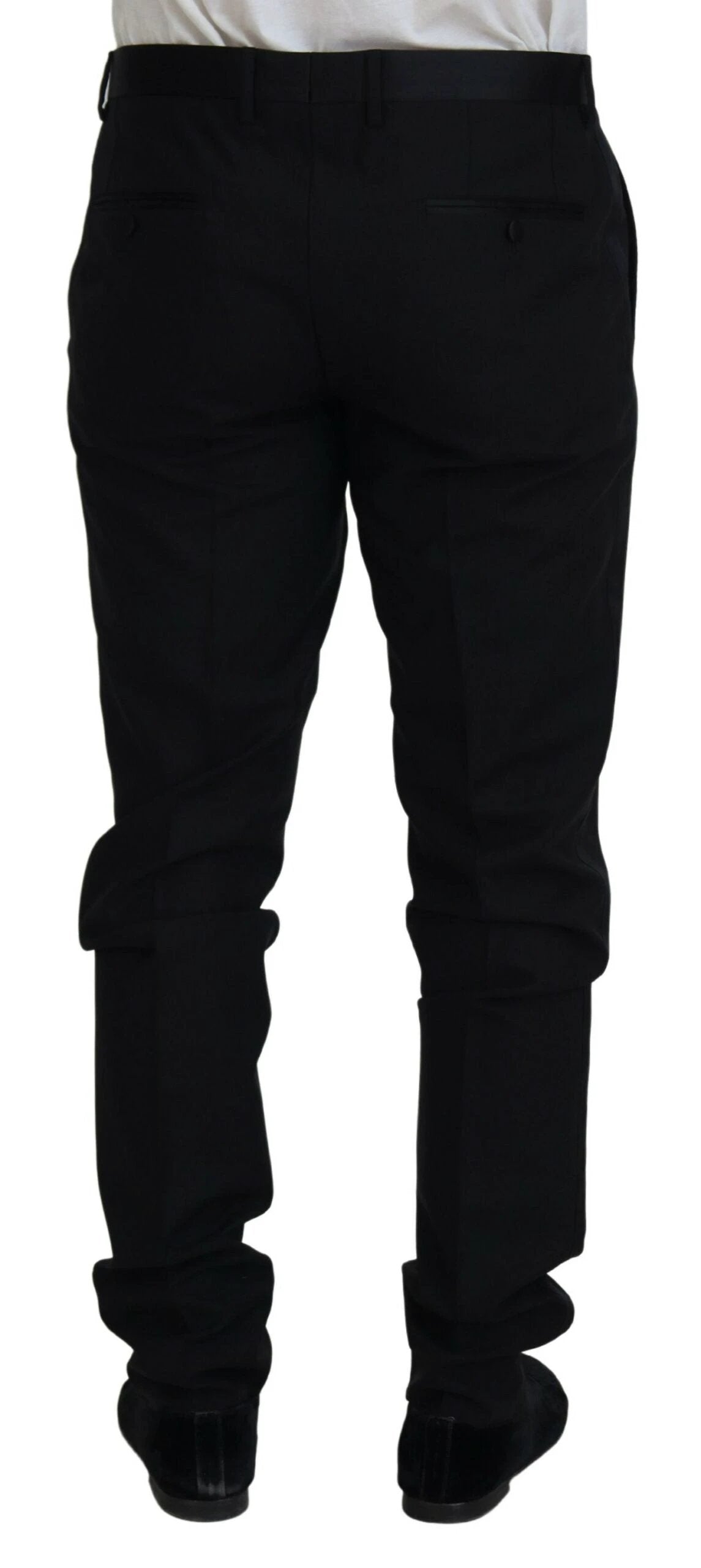 Dolce & Gabbana Black Wool Chino Dress Formal Pants by Dolce & Gabbana