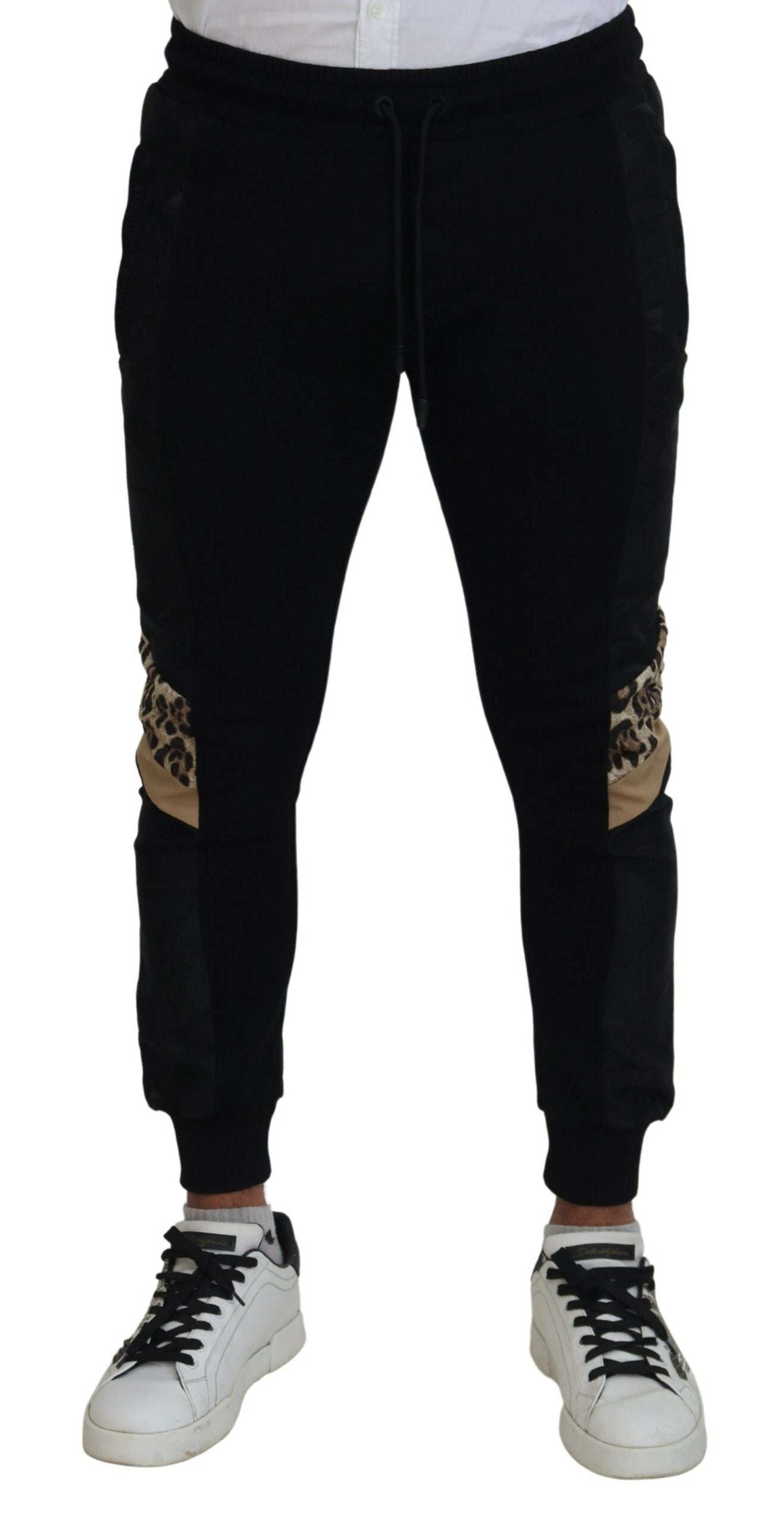Dolce & Gabbana Black Polyester Skinny Jogger Men Pants by Dolce & Gabbana