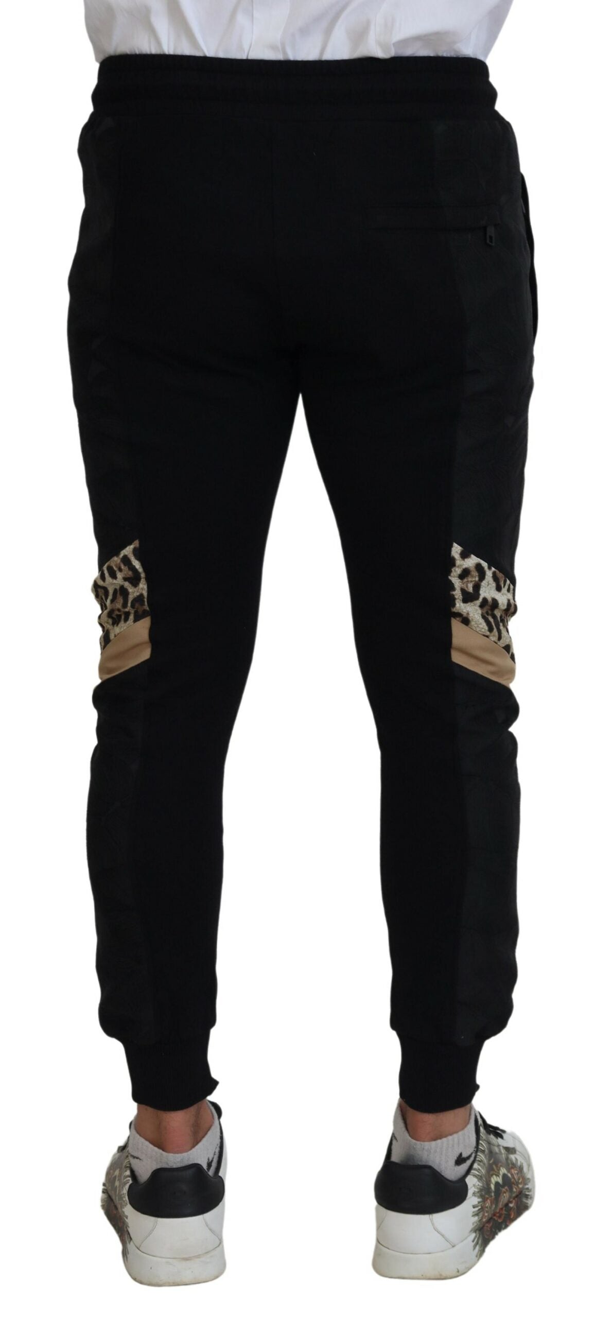 Dolce & Gabbana Black Polyester Skinny Jogger Men Pants by Dolce & Gabbana